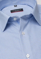 ETERNA LANGE MOUW OVERHEMD MODERN FIT TWILL LICHT BLAUW / WIT GERUIT