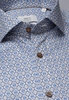 ETERNA LANGE MOUW OVERHEMD MODERN FIT TWILL LICHTBLAUW / BEIGE PRINT