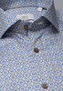 ETERNA LANGE MOUW OVERHEMD MODERN FIT TWILL LICHTBLAUW / BEIGE PRINT