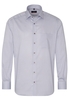 ETERNA LANGE MOUW OVERHEMD MODERN FIT TWILL LICHTBLAUW / BRUIN PRINT