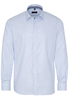 ETERNA LANGE MOUW OVERHEMD MODERN FIT TWILL LICHTBLAUW MET RELIËF