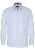 ETERNA LANGE MOUW OVERHEMD MODERN FIT TWILL LICHTBLAUW MET RELIËF