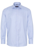ETERNA LANGE MOUW OVERHEMD MODERN FIT TWILL LICHTBLAUW MET RELIËF
