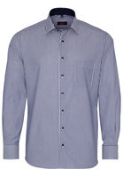 ETERNA LANGE MOUW OVERHEMD MODERN FIT TWILL MARINEBLAUW GESTREEPT