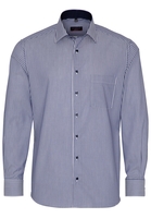 ETERNA LANGE MOUW OVERHEMD MODERN FIT TWILL MARINEBLAUW GESTREEPT