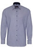 ETERNA LANGE MOUW OVERHEMD MODERN FIT TWILL MARINEBLAUW GESTREEPT