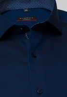ETERNA LANGE MOUW OVERHEMD MODERN FIT TWILL MARINEBLAUW MET RELIËF