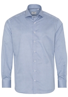 ETERNA LANGE MOUW OVERHEMD MODERN FIT TWILL MARINEBLAUW PRINT