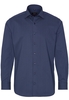 ETERNA LANGE MOUW OVERHEMD MODERN FIT TWILL NAVY / ROESTROOD PRINT