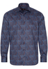 ETERNA LANGE MOUW OVERHEMD MODERN FIT TWILL NAVY / ROOD / BLAUW PRINT