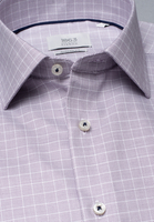 ETERNA LANGE MOUW OVERHEMD MODERN FIT TWILL PURPER GERUIT