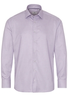 ETERNA LANGE MOUW OVERHEMD MODERN FIT TWILL PURPER GERUIT