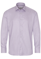 ETERNA LANGE MOUW OVERHEMD MODERN FIT TWILL PURPER GERUIT