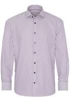 ETERNA LANGE MOUW OVERHEMD MODERN FIT TWILL PURPER GESTREEPT