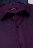 ETERNA LANGE MOUW OVERHEMD MODERN FIT TWILL ROOD/BLAUW MET RELIËF