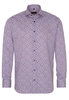 ETERNA LANGE MOUW OVERHEMD MODERN FIT TWILL ROOD/BLAUW PRINT
