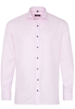 ETERNA LANGE MOUW OVERHEMD MODERN FIT TWILL ROZE MET RELIËF