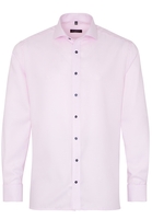 ETERNA LANGE MOUW OVERHEMD MODERN FIT TWILL ROZE MET RELIËF