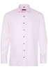 ETERNA LANGE MOUW OVERHEMD MODERN FIT TWILL ROZE MET RELIËF