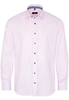 ETERNA LANGE MOUW OVERHEMD MODERN FIT TWILL ROZE MET RELIËF