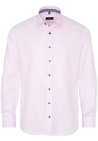 ETERNA LANGE MOUW OVERHEMD MODERN FIT TWILL ROZE MET RELIËF