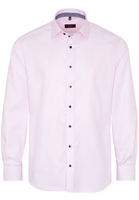 ETERNA LANGE MOUW OVERHEMD MODERN FIT TWILL ROZE MET RELIËF