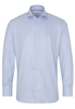 ETERNA LANGE MOUW OVERHEMD MODERN FIT TWILL TURKOOIS / LICHTBLAUW MET