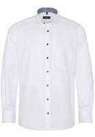 ETERNA LANGE MOUW OVERHEMD MODERN FIT TWILL WIT MET RELIËF