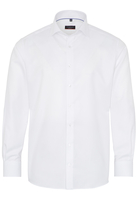 ETERNA LANGE MOUW OVERHEMD MODERN FIT TWILL WIT MET RELIËF