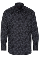 ETERNA LANGE MOUW OVERHEMD MODERN FIT TWILL ZWART/GRIJS PRINT