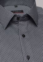 ETERNA LANGE MOUW OVERHEMD MODERN FIT TWILL ZWART/GRIJS PRINT