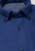 ETERNA LANGE MOUW OVERHEMD MODERN FIT UPCYCLING SHIRT FLANELLE BLAUW