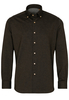 ETERNA LANGE MOUW OVERHEMD MODERN FIT UPCYCLING SHIRT OXFORD BRUIN UNI