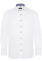 ETERNA LANGE MOUW OVERHEMD MODERN FIT WIT MET RELIËF