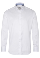 ETERNA LANGE MOUW OVERHEMD MODERN FIT WIT MET RELIËF