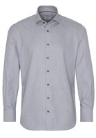 ETERNA LANGE MOUW OVERHEMD MODERN FIT ZILVER GRIJS MET RELIËF