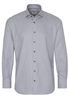 ETERNA LANGE MOUW OVERHEMD MODERN FIT ZILVER GRIJS MET RELIËF