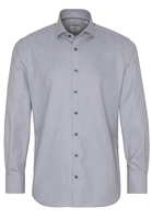 ETERNA LANGE MOUW OVERHEMD MODERN FIT ZILVER GRIJS MET RELIËF