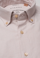 ETERNA LANGE MOUW OVERHEMD REGULAR FIT UPCYCLING SHIRT OXFORD BEIGE
