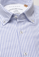 ETERNA LANGE MOUW OVERHEMD REGULAR FIT UPCYCLING SHIRT OXFORD BLAUW