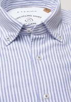 ETERNA LANGE MOUW OVERHEMD REGULAR FIT UPCYCLING SHIRT OXFORD BLAUW