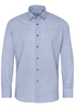 ETERNA LANGE MOUW OVERHEMD REGULAR FIT UPCYCLING SHIRT OXFORD BLAUW