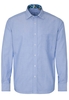 ETERNA LANGE MOUW OVERHEMD REGULAR FIT UPCYCLING SHIRT OXFORD BLAUW