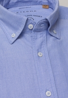 ETERNA LANGE MOUW OVERHEMD REGULAR FIT UPCYCLING SHIRT OXFORD BLAUW