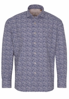 ETERNA LANGE MOUW OVERHEMD REGULAR FIT UPCYCLING SHIRT OXFORD BLAUW