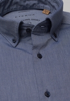 ETERNA LANGE MOUW OVERHEMD REGULAR FIT UPCYCLING SHIRT OXFORD JEANS