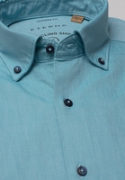 ETERNA LANGE MOUW OVERHEMD REGULAR FIT UPCYCLING SHIRT OXFORD TURKOOIS