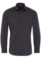 ETERNA LANGE MOUW OVERHEMD SLIM FIT ANTRACIET GESTREEPT