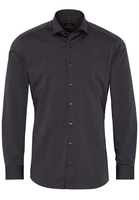 ETERNA LANGE MOUW OVERHEMD SLIM FIT ANTRACIET GESTREEPT
