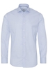 ETERNA LANGE MOUW OVERHEMD SLIM FIT JAQUARD BLAUW PATROON